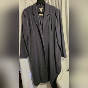 Joanna Design Elegant Women's Gray  Coat & Pants Set Sz XL